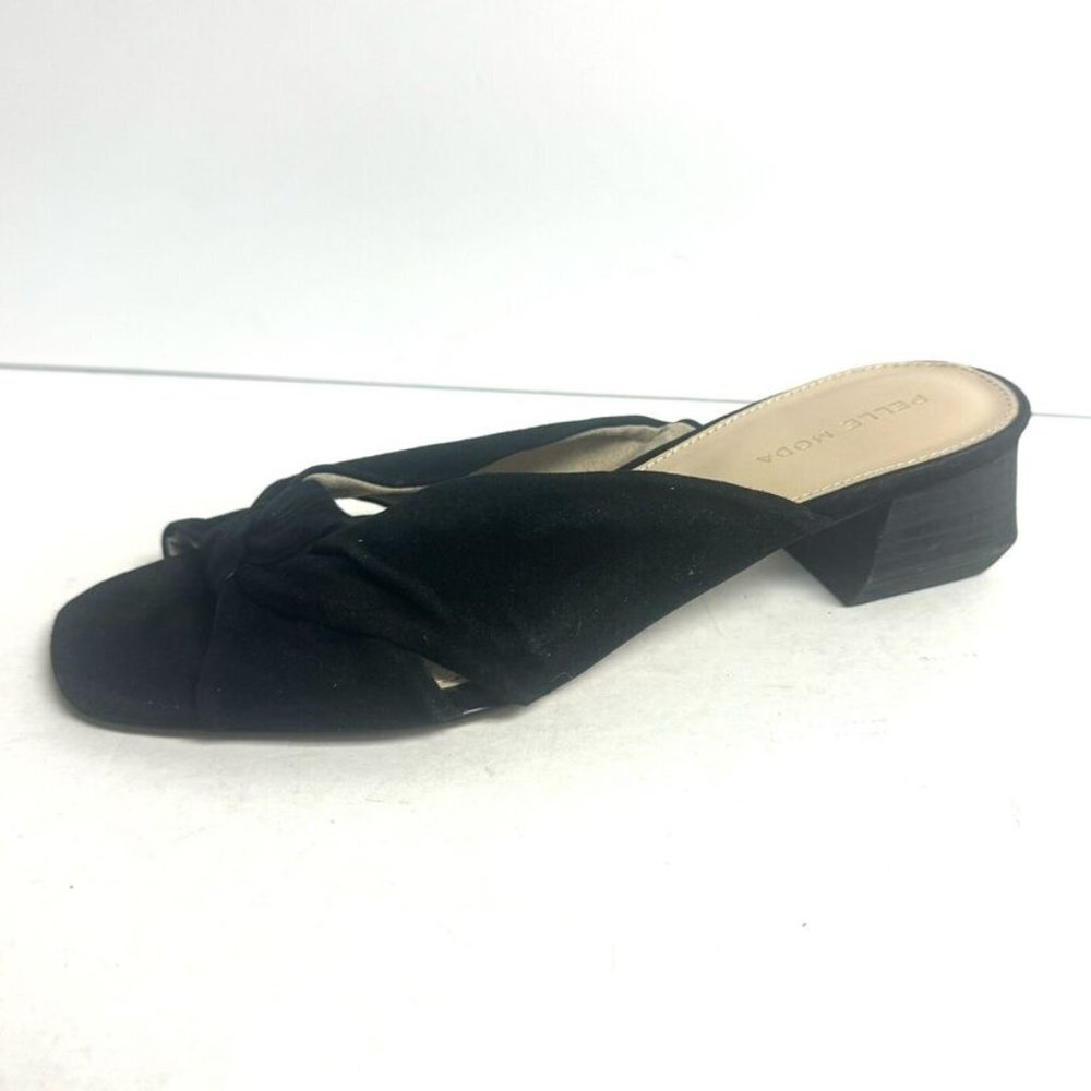 Pelle Moda Womens Tait Sandal Black Suede Size 9.5 M